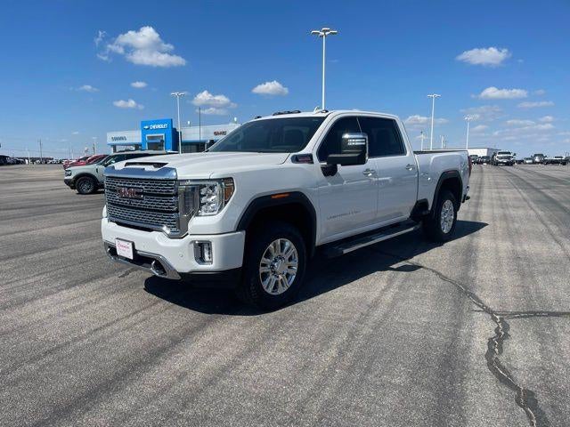 2023 GMC Sierra 2500 HD Denali in White Frost Tricoat — front three-quarter view