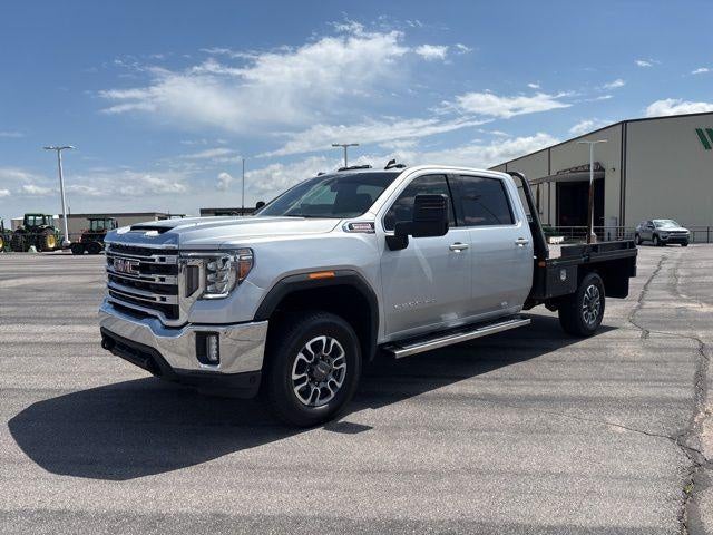 2022 GMC Sierra 3500 HD SLE in Quicksilver Metallic — front three-quarter view