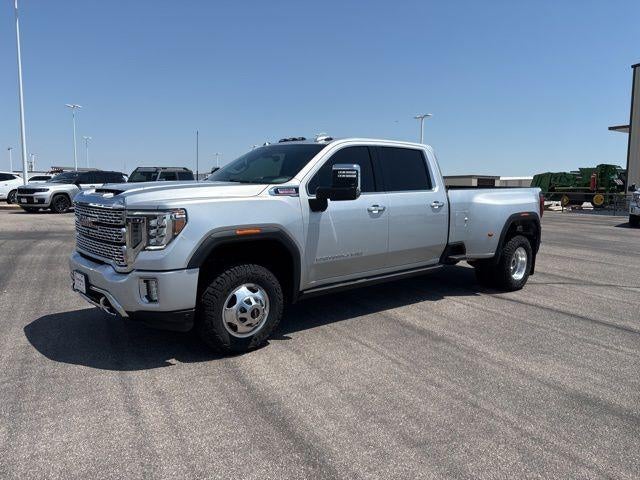 2022 GMC Sierra 3500 HD Denali DRW in Quicksilver Metallic — front three-quarter view