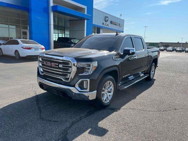 2019 GMC Sierra 1500 SLT in Onyx Black — front three-quarter view